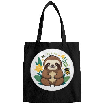 Discover Adorable Sloth with Bee and Flower Motif Bags