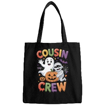 Discover Halloween Cousin Crew with Cute Mummy and Ghost Bags