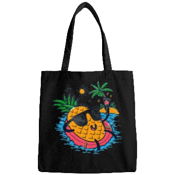 Discover Tropical Pineapple Relaxing on Float Bags