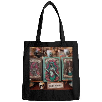 Discover Colorful Sugar Skull Mermaid Design Bags