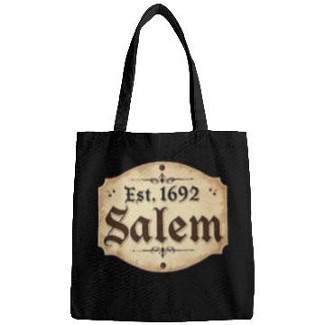Discover Vintage Salem Establishment Logo Design Bags