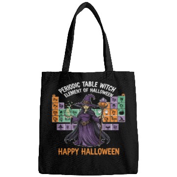 Discover Witch and Periodic Table Halloween Design Bags