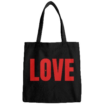 Discover Minimalist Red "LOVE" Typography Bags