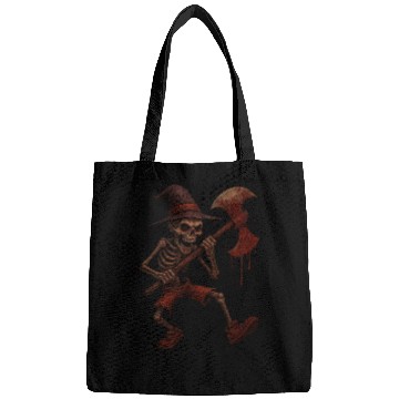 Discover Haunted Skeleton Witch on Battle Axe Bags