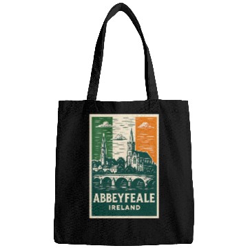 Discover Abbeyfale Ireland Church Skyline Bags
