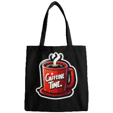 Discover Caffeine Time Bold Graphic Bags