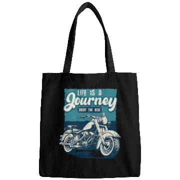 Discover Journey Motorcycle Adventure Illustration Bags