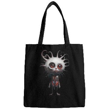 Discover Whimsical Alien Creature Illustration Bags