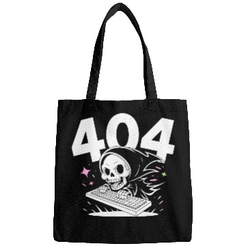 Discover Skull Cartoon Emergency 404 Error Design Bags
