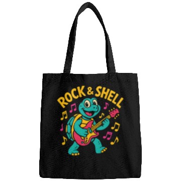 Discover Cute Turtle Rock Guitar Design Bags