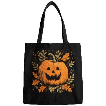 Discover Fall Jack-o'-lantern Spooky Pumpkin Halloween  Bags