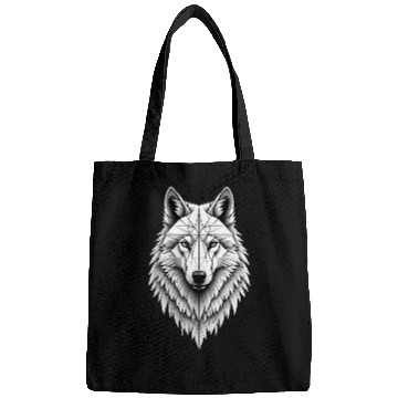 Discover Wolf Illustration Bags