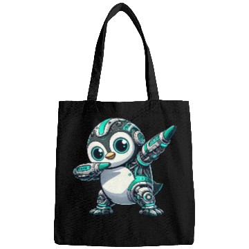 Discover Futuristic penguin robot cyborg technology AI Bags
