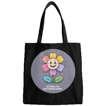 Discover Whimsical Sad Flower with Funny Quote Bags