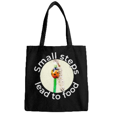 Discover Small Steps – Ladybug White Text Bags