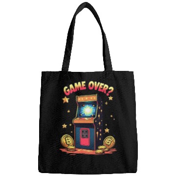 Discover Retro Arcade Game Over Illustration Bags