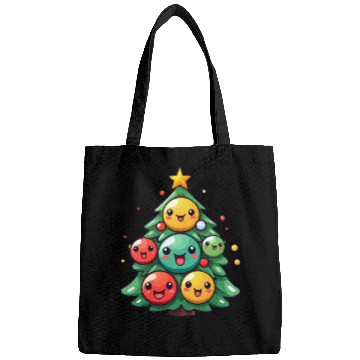 Discover Kawaii Christmas Tree with Chibi Ornaments Bags