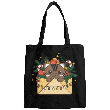 Discover Cat Christmas Letter Winter Animals Cats Bags
