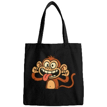 Discover Playful Monkey Cartoon Design Bags
