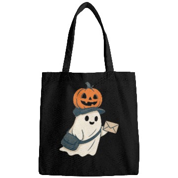 Discover Postal Worker Pumpkin Ghost  Bags
