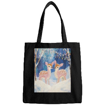 Discover Enchanted Winter Deer Scene Bags