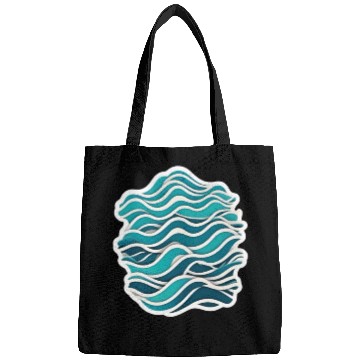 Discover Abstract Ocean Wave Pattern Bags