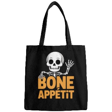 Discover Halloween Skeleton with Bone Appétit Text Bags