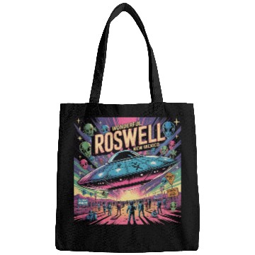 Discover Roswell Alien Invasion Ufo Design Bags