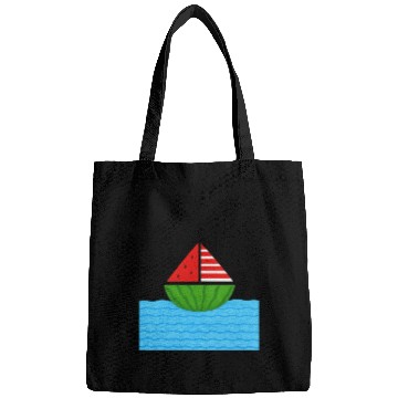 Discover Watermelon Sailboat with Humanity Wins Quote Bags