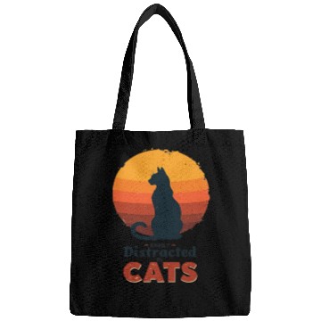 Discover Sunset Silhouette Cat Design Bags