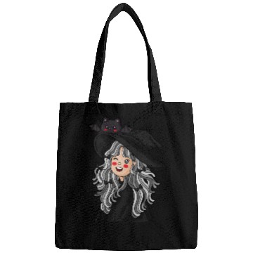 Discover Whimsical Witch with Bat Familiar Bags