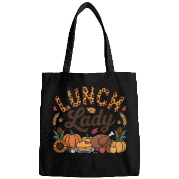 Discover Leopard Fall Autumn Thanksgiving Lunch Lady Bags