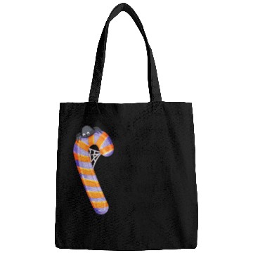 Discover Funny Quote Halloween Candy Cane with Spider Bags