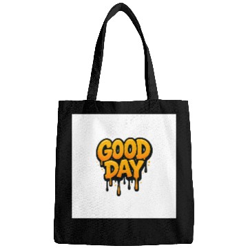 Discover Graffiti Style Good Day Text Design Bags