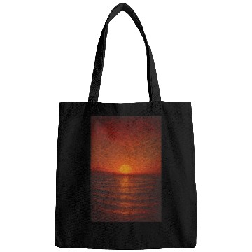 Discover Sunset Over Calm Ocean Bags