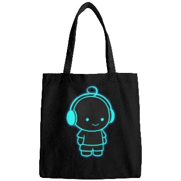 Discover Neon Headphone Character Design Bags