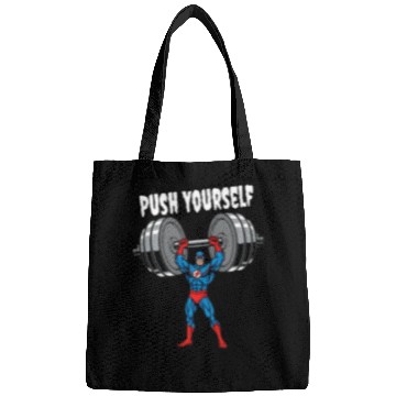 Discover Superhero Push Yourself Gym Bags Bags