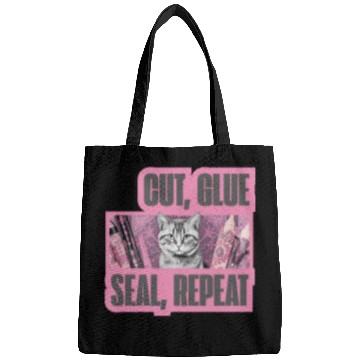 Discover Decoupage Mantra Cut Glue Seal Repeat Cat Bags