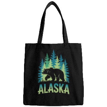 Discover Alaska Wilderness Bear Scene Bags