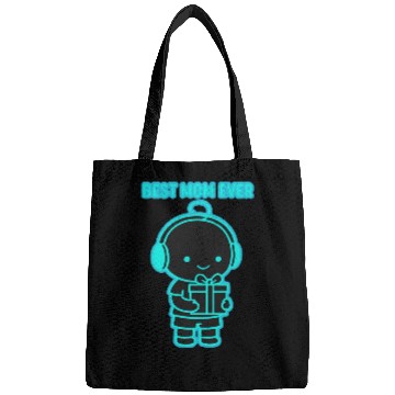 Discover Best Mom Ever Neon Glow Design Bags