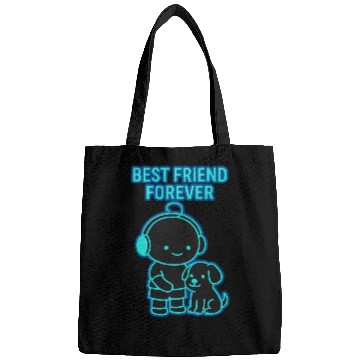 Discover Best Friend Forever Neon Illustration Bags