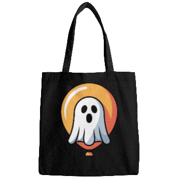 Discover Halloween Ghost with Orange Halo Bags