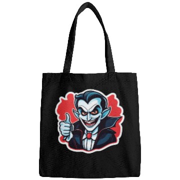 Discover Vampire Villain Cartoon Illustration Bags