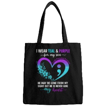 Discover I Wear Teal & Purple for My Son Suicide Prevention Bags
