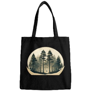 Discover Mystical Forest Circle Design Bags