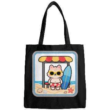 Discover Beach Bear Cartoon Patch Bags