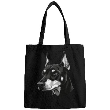 Discover Elegant Black and White Husky Portrait Bags