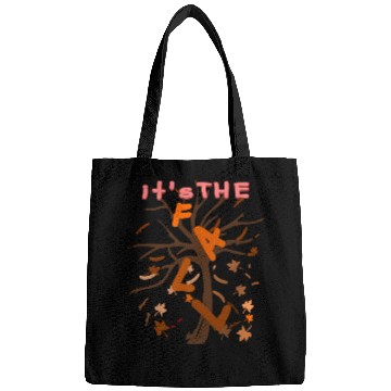 Discover Autumn Tree Falling Leaves Illustration Bags