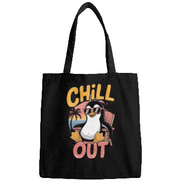 Discover Chill Out Penguin Summer Vibes Bags