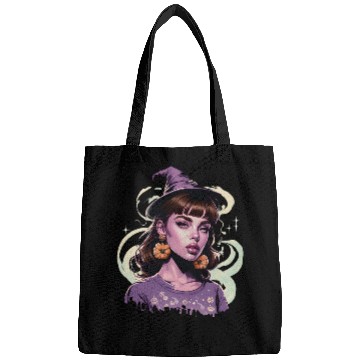 Discover Enchanting Witch Portrait Design Bags